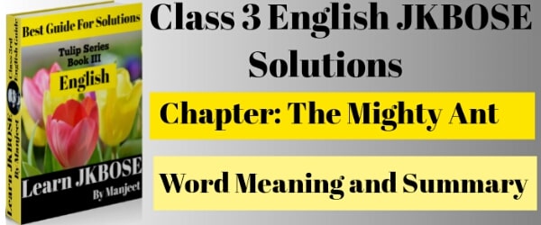 The Mighty Ant Word Meaning and Summary