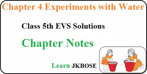 Experiments-with-water-Class-5-Chapter-Notes