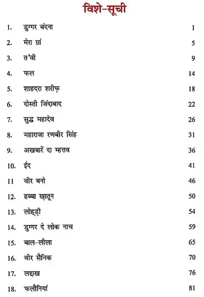 JKBOSE-Dogri-Class-6-PDF-Contents