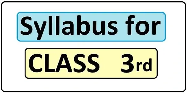 JKBOSE Class 3rd Latest Syllabus PDF Download