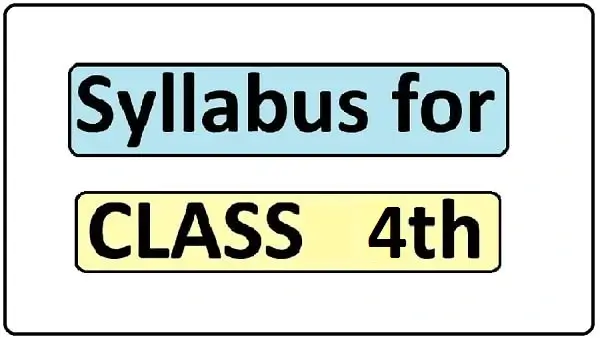 JKBOSE Class 4th Latest Syllabus PDF Download