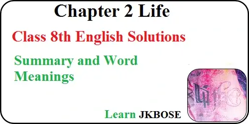 Life-Class-8-English-Summary-and-Word-Meanings