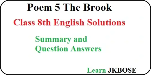 The-Brook-Poem-5-Summary-and-Question-Answers