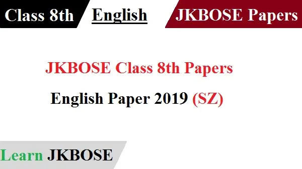 JKBOSE-Class-8th-English-Paper-2019